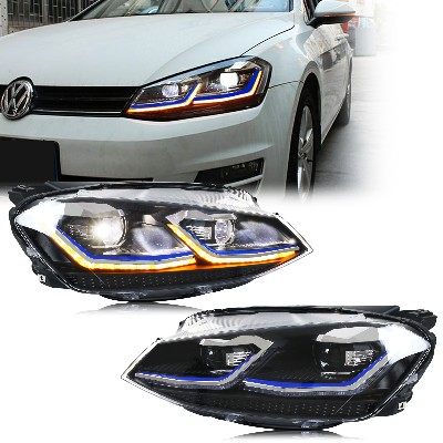Reflektory LED do Volkswagen VW Golf VII Golf MK7 TSI TDI 20122017 DRL EMark Zestaw Lamp Przednich Nie Pasuje do GTIRGTD