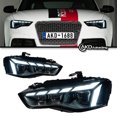Reflektory samochodowe do Audi A5 A5L 20132016 RS5 najnowszy styl LED Światła do jazdy dziennej Podwójny projektor Akcesoria samochodowe Tuning