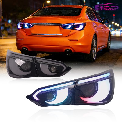 Zestaw tylnych lamp RGB SINDAR modyfikowane akcesoria do lamp tylnych do Infiniti Q50 20132017 możliwość personalizacji nowy styl Hawkeye