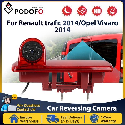 Podofo wysokiej rozdzielczości wodoodporny noktowizor kamera światła hamowania cofania do Renault trafic 2014Opel Vivaro 2014