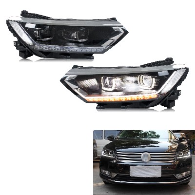 Reflektory LED do Volkswagen VW Passat B8 20142018 Sedan Matrix Projector Sekwencyjne Kierunkowskazy Przednie Lampy Zestaw