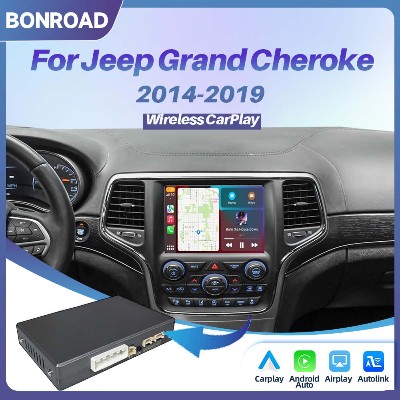 Bezprzewodowy interfejs samochodowy CarPlay Android Auto do Dodge Challenger Chrysler 300C Jeep 20142019 dekoder do modernizacji OEM multimedia