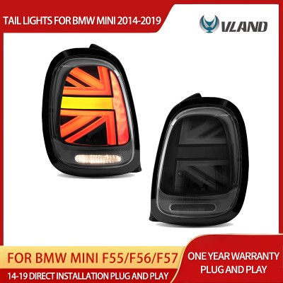 VLAND Pełne LEDowe tylne światła do Mini Cooper F55 F56 F57 lat 20142019 sekwencyjne kierunkowskazy ulepszenie zespołu tylnych lamp