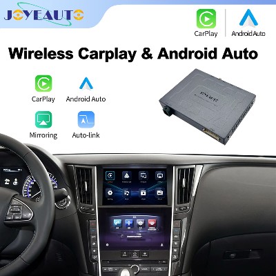 JoyeAuto Bezprzewodowy moduł CarPlay Retrofit Box do Infiniti ekranem cali roczniki 20152019 Q50 Q60 Q50L QX50 Android Auto Mirroring Airplay Kamera