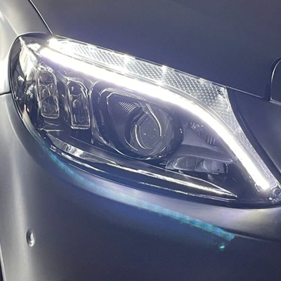 Automatyczne reflektory do Mercedesa Klasy W205 20152021 przednie lampy samochodowe zestaw do modernizacji LED wysoka konfiguracja soczewki projektorowe akcesoria