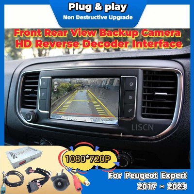 Zestaw kamery cofania do parkowania specjalny dla Peugeot Expert 20172023 Oryginalny ekran Plug Play HD Kamera cofania przednia tylna