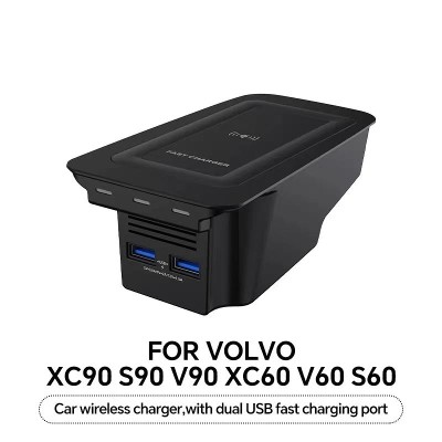 Bezprzewodowa ładowarka samochodowa uchwyt do ładowania telefonu do akcesoriów Volvo XC90 S90 V90 XC60 S60 V60 C60 20182021
