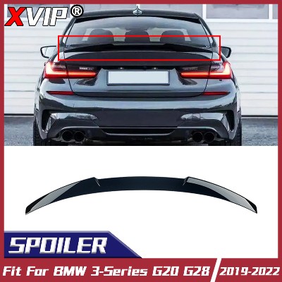 XVIP Car M4 Style Roof Spoiler Glossy Black Wings Dla BMW serii G20 G28 20192022 330i 330e Sedan ABS Ducktail Trunk Spoilers