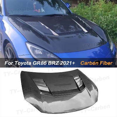Wysokiej jakości prawdziwa karbonowa maska przednia do Toyota GR86 ZN8 BRZ ZD8 2021 Pokrywa maski silnika bodykit