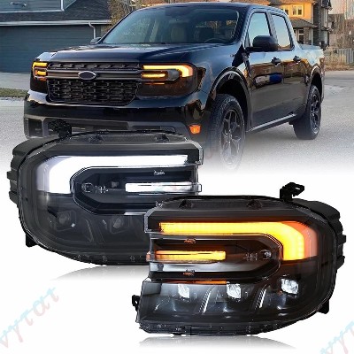 Para reflektorów LED do Forda Maverick XLT Lariat Pickup lat 20222023 2024 przednie światła LED kierunkowskazy światła do jazdy dziennej DRL lampa przednia