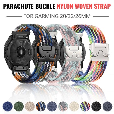 Elastyczny nylonowy pasek do zegarka QuickFit 202226mm do Garmin Fenix 8765 Forerunner 965955945 Instinct Tactix
