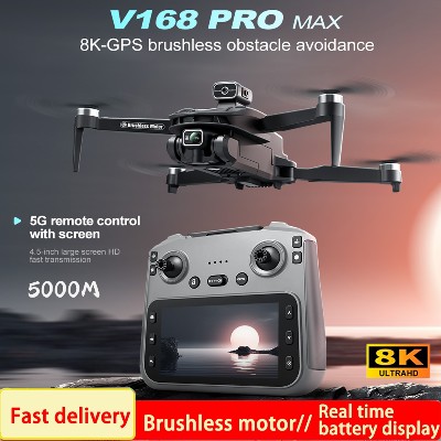 2025 V168 Pro MAX GPS Drone 8K Profesjonalna kamera HD 5G WIFI FPV 360 Bezszczotkowy quadcopter RC dużym ekranem unikaniem przeszkód