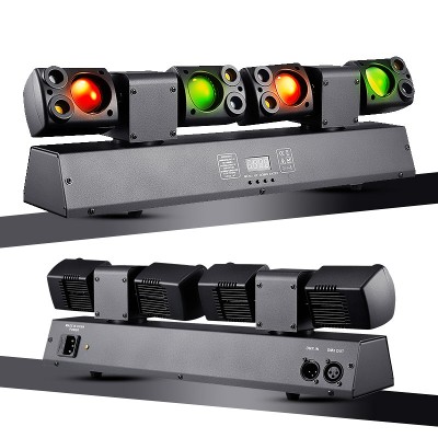 Lampy sceniczne LED DJ podwójną głowicą DMX lampa barowa tworząca atmosferę do domowych imprez ambientowe oświetlenie dyskotekowe dynamiczny sprzęt oświetleniowy rok 2025