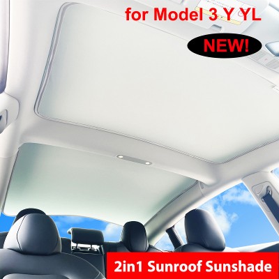 Osłona przeciwsłoneczna do Tesla Model YL Juniper Standard Model Highland 20252019 2026 LAUNCH materiał Ice Cloth klamra szyba przeciwsłoneczna przednia tylna szyberdach okno dachowe