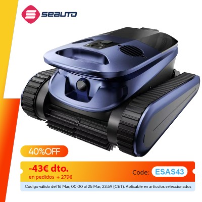 Nycka nowość 2026 Robotyczny odkurzacz basenowy Seauto Shark czyszczenie linii wodnej nawigacja sonarowa AI czas pracy 240 minut zasięg do 3200 stóp kwadratowych