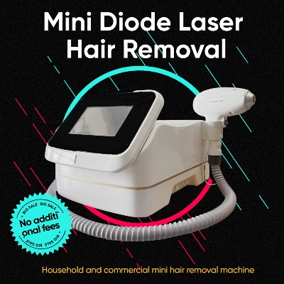 Mini Epilator Laserowy 808 Nm Ice Platinum Laser Diodowy 808nm do Depilacji Maszyna 4000W do Odmładzania Skóry Zewnętrzny Zbiornik na Wodę 2026