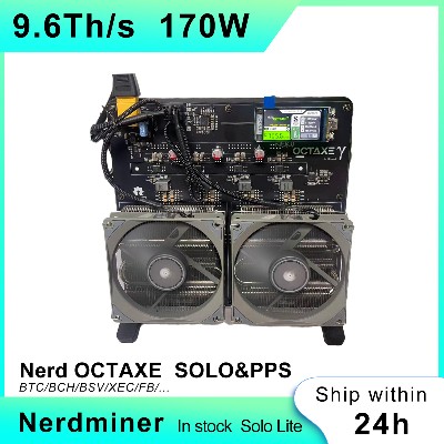 Nowa maszyna górnicza NerdOCTAXE 2026 hashrate 96THs koparka Bitcoin zasilaczem odpowiednim wtyczką