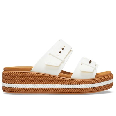 Klapki damskie Crocs Brooklyn Woven Buckle Low Wedge 2099780WV