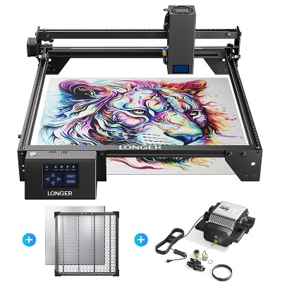 RAY5 20W Laserowa Maszyna do Cięcia Grawerowania Zestaw Pomocy Pompą Powietrzną Stół Roboczy Plastra Miodu 500mm DIY Desktop CNC Grawerka Frezarka