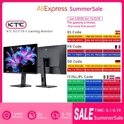 Ulepszona wersja H27T22 Monitor do gier KTC H27T7P2 27 25601440 QHD 210Hz regulowaną podstawą szybki panel IPS rozdzielczość 2K