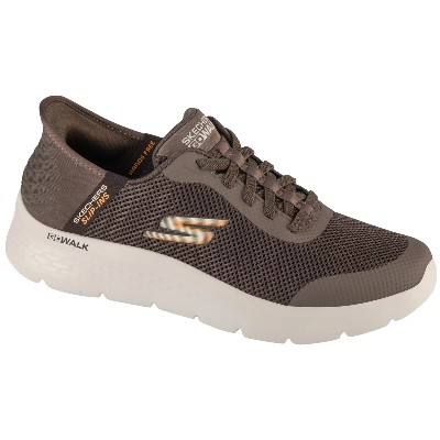 Skechers SlipIns Go Walk Flex Hands Up 216324BRN Męskie buty sneakers syntetyk 41