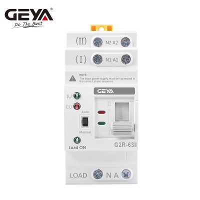 Automatyczny przełącznik zasilania ATS Mini 220V na szynę DIN podwójny selektor zasilania przełączniki elektryczne zasilanie bezprzerwowe 63A