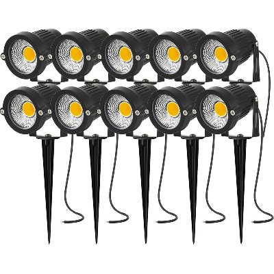 Zestaw 410 szt Zewnętrznych Reflektorów Ogrodowych LED Lampy Ogrodowe 3W 7W 220V12V Wodoodporne do Ścieżek Podwórka Ścian Drzew Flag