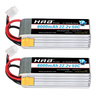 Akumulator Lipo HRB 6S 6000mAh XT60 XT90 EC5 50C 222V do quadów samolotów samochodów ciężarówek helikopterów 500 600