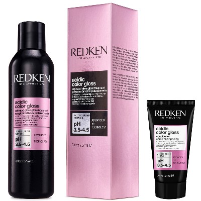 Redken Acidic Color Gloss Activated Glass Gloss Treatment 237ml and Conditioner Mini 50ml GlassLike Shine