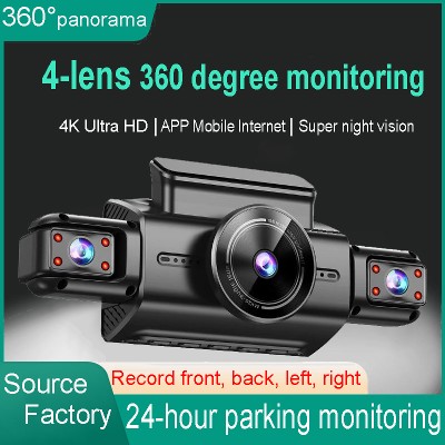 Kamera samochodowa 4K 4CH ukryta desce rozdzielczej aplikacją noktowizją detekcją ruchu monitoringiem parkowania 247 czujnikiem nagrywaniem pętli WDR skrzynka samochodowa DVR