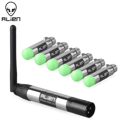 Kontroler ALIEN DMX512 Dfi bezprzewodowy nadajnikodbiornik 24G do oświetlenia dyskotekowego DJowskiego imprezowego barowego scenicznego do reflektorów ruchomych głowic laserów oświetlenia