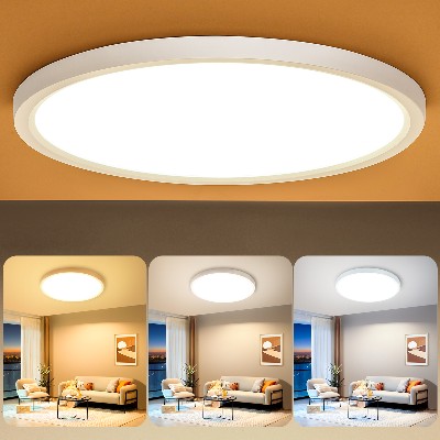 Lampa sufitowa LED 24W ultracienka okrągła lampa Ø30cm regulacja 3000K4000K6500K odpowiednia do sypialni salonu kuchni