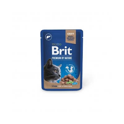 BRIT PREMIUM Pouch Liver Sterilized 24x100g wątrobą dla kotów sterylizowanych