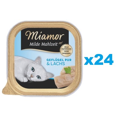MIAMOR Milde Mahlzeit Poultry PureSalmon 24x100g drób łosoś