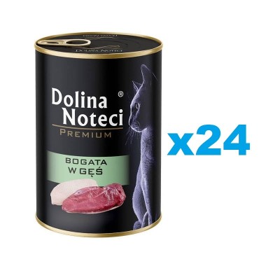 DOLINA NOTECI Premium Bogata gęś dla kota 24x400
