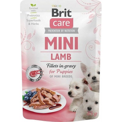 BRIT CARE Mini Puppy Pouch Lamb 24x85g jagnięciną dla szczeniaków małych ras