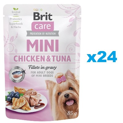 BRIT Care Mini Kurczak Tuńczyk 24x85g mokra karma dla psów ras małych