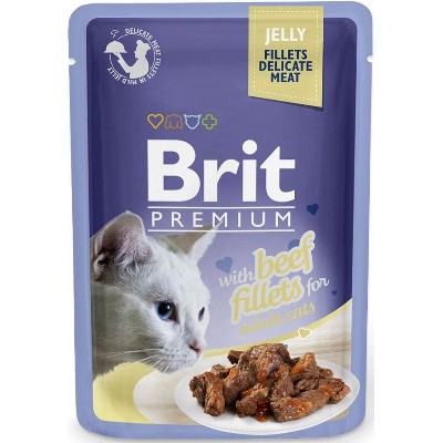 BRIT Premium Cat Delicate fillets in jelly wołowiną dla kotów 24x85g