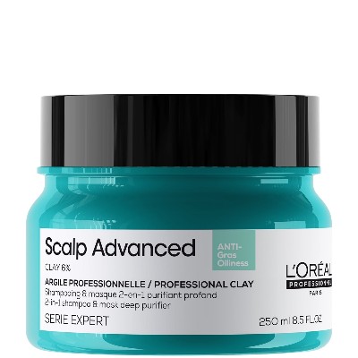 LOréal Professionnel Serié Expert Scalp Advanced AntiOiliness 2in1 Deep Purifier Clay Hair Mask maska do włosów 250 ml