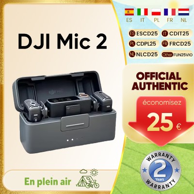 Mikrofon bezprzewodowy DJI Mic inteligentną redukcją szumów 32bitowy rejestracja formacie float optymalizowany dźwięk zasięg 250