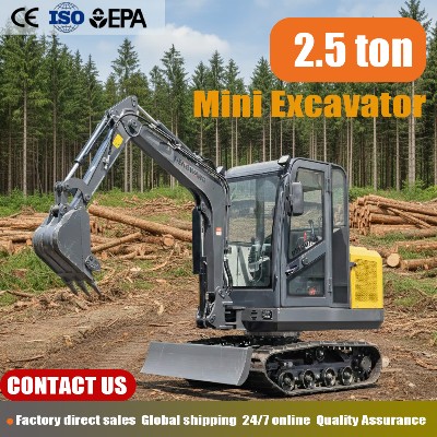 Minikoparka gąsienicowa Kubota silnik diesla 25 tony hydrauliczna Euro mała koparka ciągnik 25t Mini Bagger budowlana