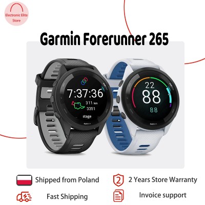Garmin Forerunner 265 sportowy zegarek Garmin wyposażony kolorowy ekran dotykowy AMOLED twoja strategia treningowa super towarzysz treningowy