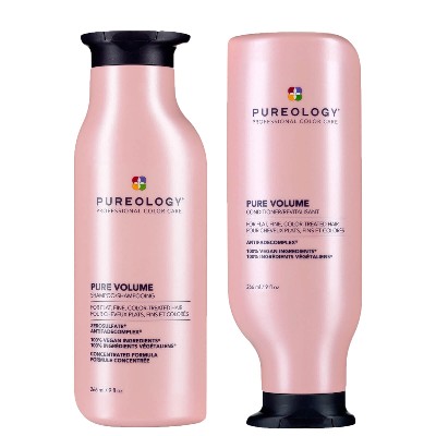 Pureology Pure Volume Shampoo and Conditioner Routine For Flat Fine Colour Treated Hair 266ml