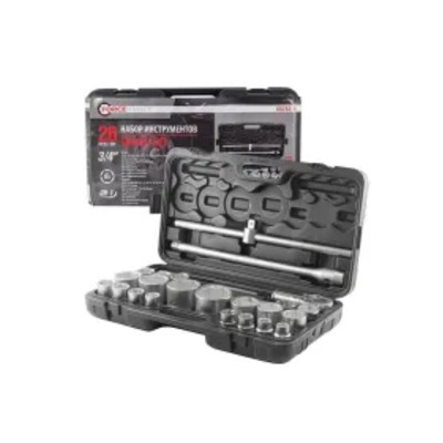 Zestaw kluczy 26el 34 6kąt forcekraft