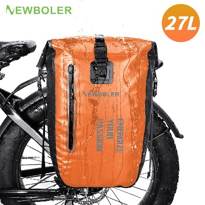 NEWBOLER Torba rowerowa na sakwy 27L Duża pojemność Wodoodporna torba podróżna na rower Torba na bagażnik tylny roweru Akcesoria do rowerów elektrycznych