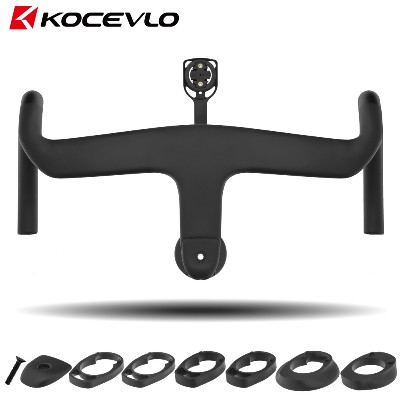 Kierownica szosowa KOCEVLO AERO Carbon Integrated do widelca 286 mm dystanowymi podkładkami wewnętrzne prowadzenie linek kierownica szosowa Barstem
