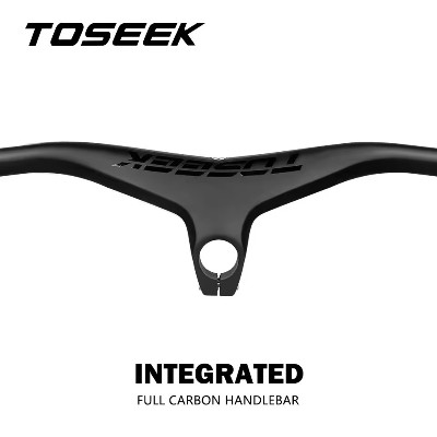 Kierownica rowerowa TOSEEK T800 włókna węglowego MTB 17 stopni kierownica zintegrowana mostkiem profil jednolity 286mm