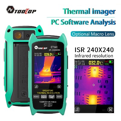 TOOLTOP ET14C 28calowa kamera termowizyjna 25 Hz Domowa kamera termowizyjna ISR240x240 Termografia ze stojakiem Wykrywanie usterek elektrycznych