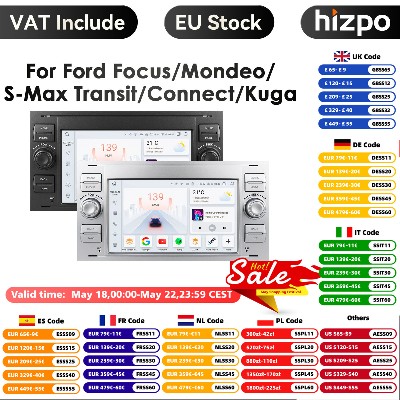 Radio samochodowe 2din Android 14 GPS 8G128G do Forda Mondeo Smax Focus CMAX Galaxy Fiesta Transit Fusion Connect Kuga nawigacja multimedialna