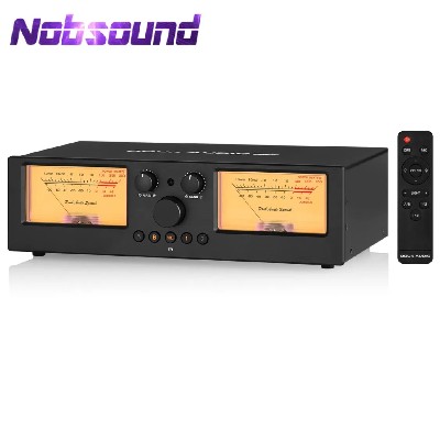 Nobsound VU3PRO WzmacniaczSelektor głośników miernikiem VU Przełącznik 2IN2OUT
